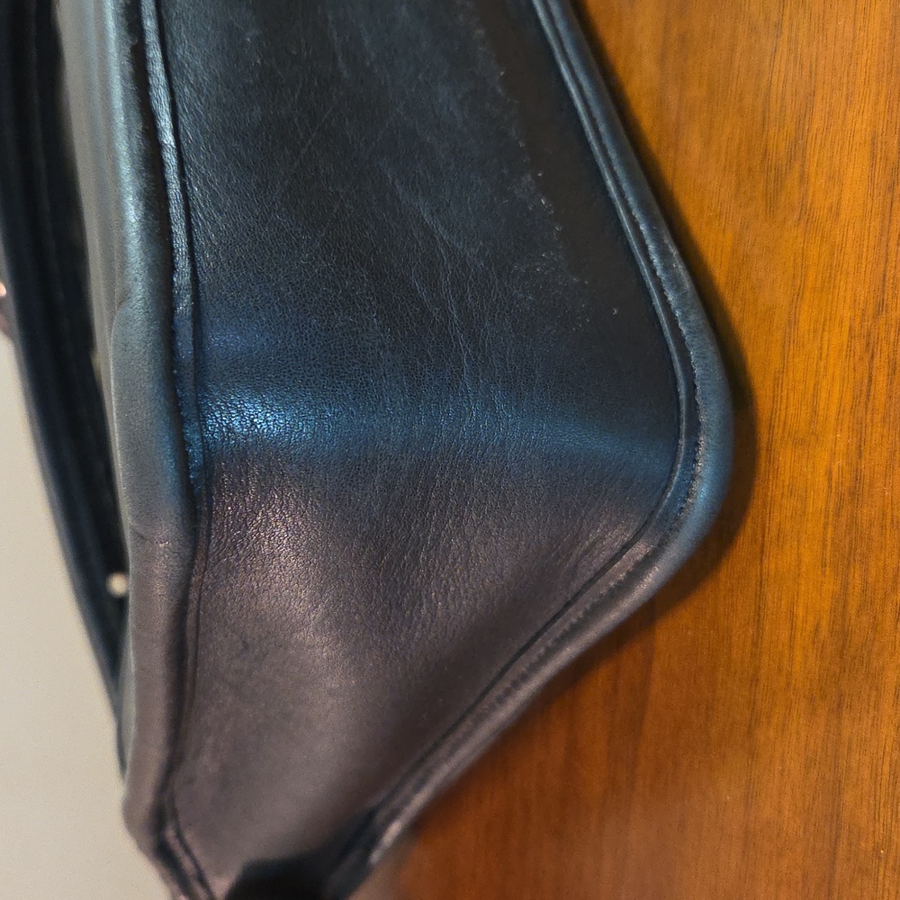 Coach Rambler's Legacy 9067 Leather Shoulder Crossbody Bag Purse Black Vintage - Picture 7 of 15